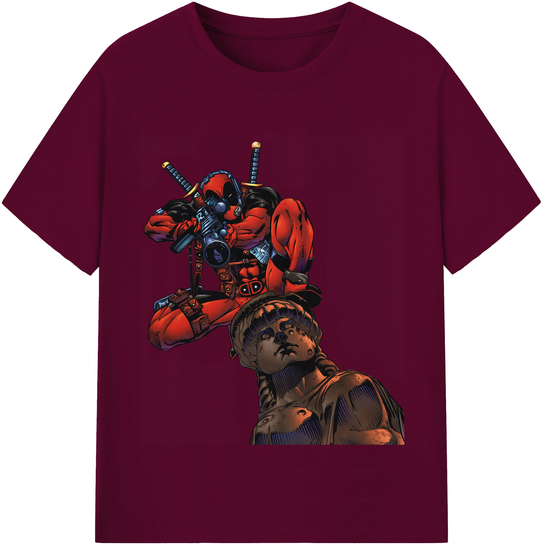 （画像用） Deadpool デッドプール レディースカジュアルプリントTシャツ（綿100％）